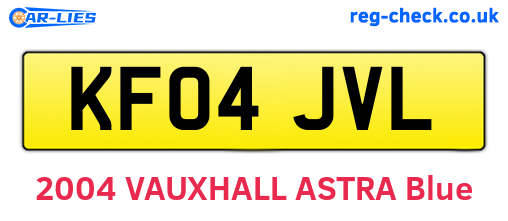 KF04JVL are the vehicle registration plates.