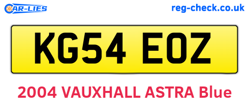 KG54EOZ are the vehicle registration plates.