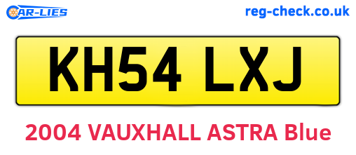 KH54LXJ are the vehicle registration plates.