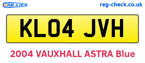 KL04JVH are the vehicle registration plates.