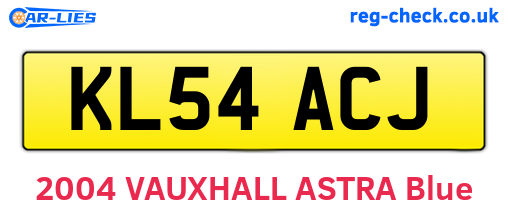 KL54ACJ are the vehicle registration plates.