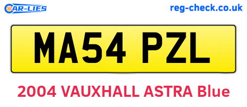 MA54PZL are the vehicle registration plates.