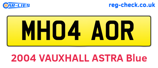 MH04AOR are the vehicle registration plates.