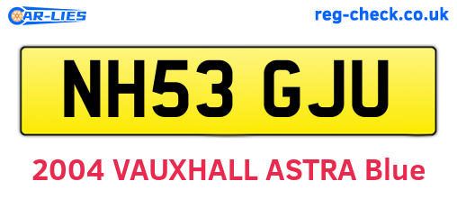 NH53GJU are the vehicle registration plates.