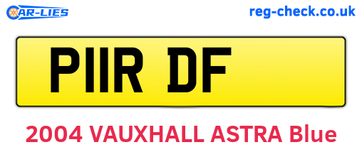 P11RDF are the vehicle registration plates.