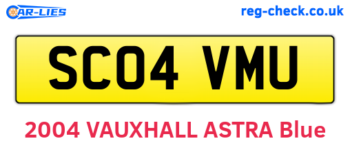 SC04VMU are the vehicle registration plates.