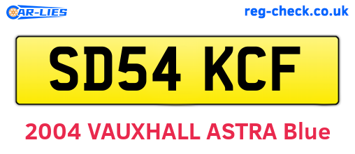SD54KCF are the vehicle registration plates.