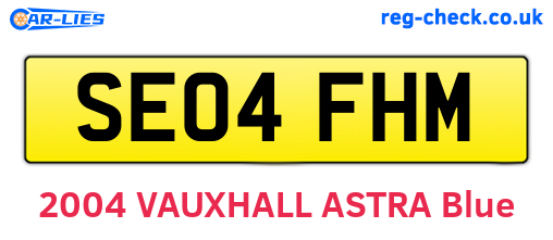 SE04FHM are the vehicle registration plates.