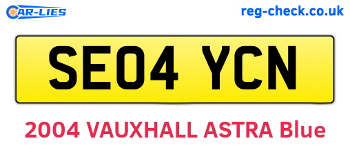 SE04YCN are the vehicle registration plates.