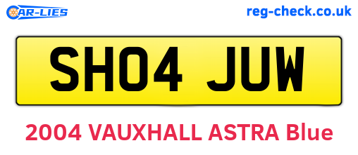 SH04JUW are the vehicle registration plates.