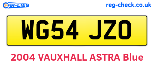 WG54JZO are the vehicle registration plates.