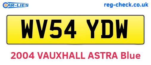 WV54YDW are the vehicle registration plates.