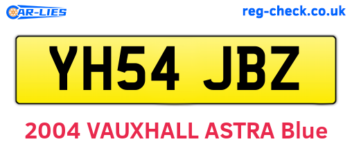 YH54JBZ are the vehicle registration plates.