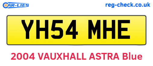 YH54MHE are the vehicle registration plates.
