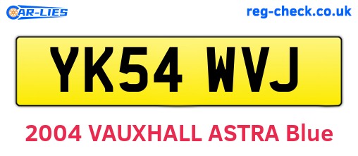 YK54WVJ are the vehicle registration plates.