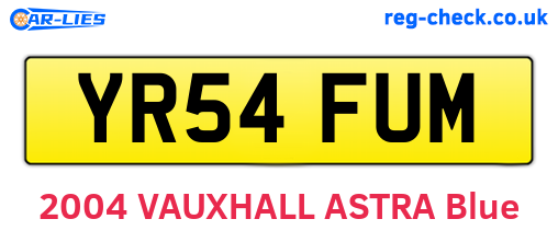 YR54FUM are the vehicle registration plates.