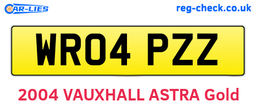 WR04PZZ are the vehicle registration plates.