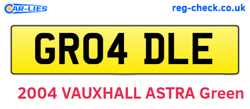GR04DLE are the vehicle registration plates.