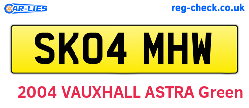 SK04MHW are the vehicle registration plates.