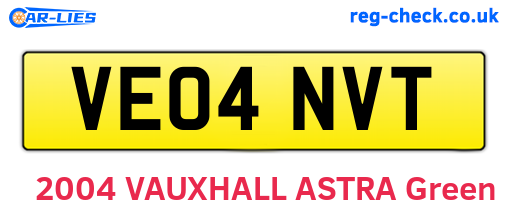 VE04NVT are the vehicle registration plates.