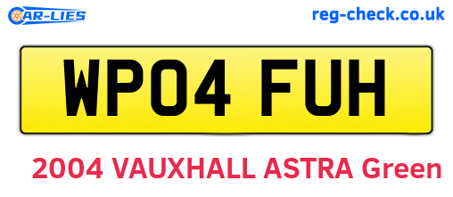 WP04FUH are the vehicle registration plates.