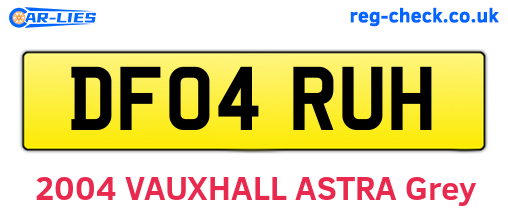 DF04RUH are the vehicle registration plates.