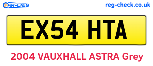EX54HTA are the vehicle registration plates.
