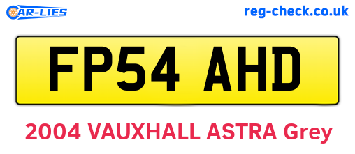 FP54AHD are the vehicle registration plates.