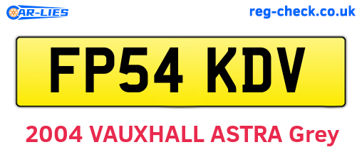FP54KDV are the vehicle registration plates.
