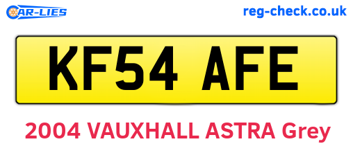 KF54AFE are the vehicle registration plates.