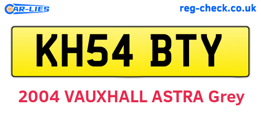 KH54BTY are the vehicle registration plates.