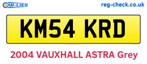 KM54KRD are the vehicle registration plates.