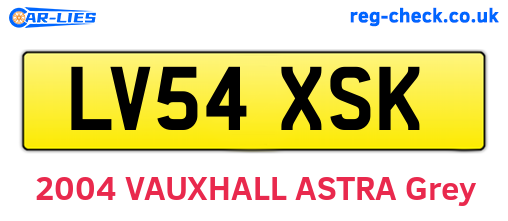 LV54XSK are the vehicle registration plates.