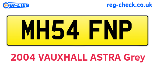 MH54FNP are the vehicle registration plates.