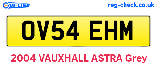 OV54EHM are the vehicle registration plates.