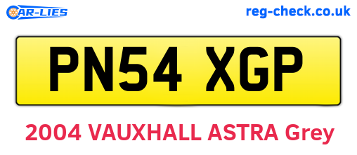 PN54XGP are the vehicle registration plates.