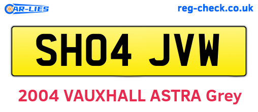 SH04JVW are the vehicle registration plates.