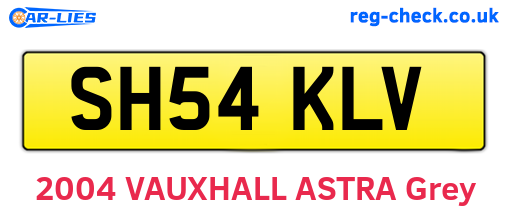 SH54KLV are the vehicle registration plates.
