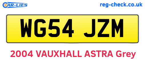 WG54JZM are the vehicle registration plates.