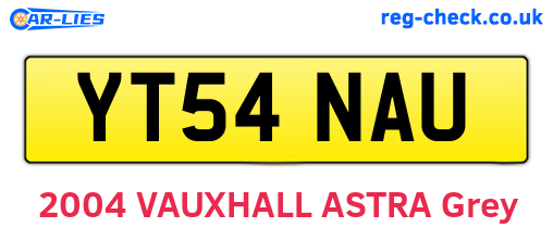 YT54NAU are the vehicle registration plates.