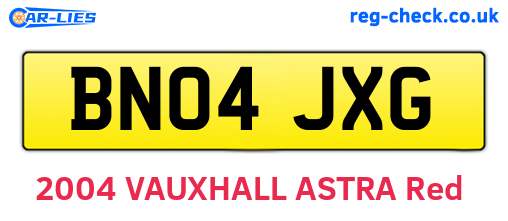 BN04JXG are the vehicle registration plates.