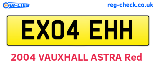 EX04EHH are the vehicle registration plates.