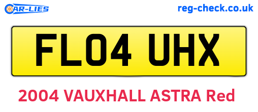 FL04UHX are the vehicle registration plates.