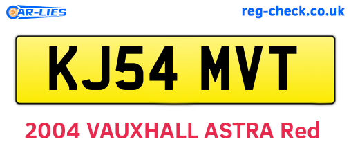 KJ54MVT are the vehicle registration plates.