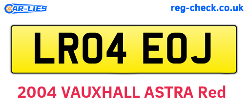 LR04EOJ are the vehicle registration plates.