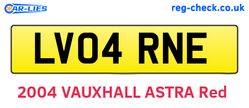 LV04RNE are the vehicle registration plates.