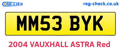 MM53BYK are the vehicle registration plates.