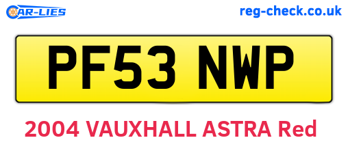 PF53NWP are the vehicle registration plates.