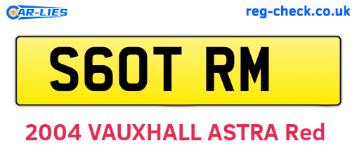 S60TRM are the vehicle registration plates.