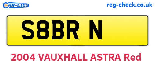 S8BRN are the vehicle registration plates.